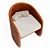 Beldock Designed Rattan Dining Chair 3D model small image 3