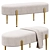 Glamourous Velvet Bench: Gia by Meridian 3D model small image 4