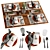 Elegant 4-Piece Table Setting 3D model small image 7