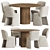 Luxury Evie Chair Palais Table Set 3D model small image 1