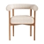 Modern Boucle Dining Chair by Leanne Ford 3D model small image 2