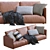 Sleek Leather Sofa: Ultimate Comfort & Style 3D model small image 6