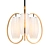 Vintage Italian Satin Glass Chandelier 3D model small image 1