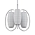 Vintage Italian Satin Glass Chandelier 3D model small image 2