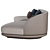 Dynamic and Customizable Giorgetti Vesper Sofa 3D model small image 3