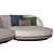 Dynamic and Customizable Giorgetti Vesper Sofa 3D model small image 5