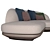 Dynamic and Customizable Giorgetti Vesper Sofa 3D model small image 6