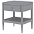 Kids Hampshire Nightstand: Stylish and Functional 3D model small image 9