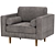 Sleek Charme Tan Sven Chair 3D model small image 1