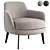 Sum Black Flax Armchair 3D model small image 1