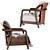 Modern Flexform Alison Armchair 3D model small image 3