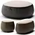 Lagom Porada Poufs: Minimalist Elegance 3D model small image 1