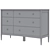 Hampshire Kids 6-Drawer Dresser 3D model small image 5