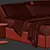 Celine Flou King Bed: Elegant and Luxurious 3D model small image 5