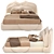 Elegant Rose Petal Bed 3D model small image 2