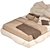 Elegant Rose Petal Bed 3D model small image 4
