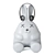 Elegant Bunny Sculpture 3D model small image 2