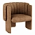 Italian Elegance: Luigi Massoni Armchair 3D model small image 1