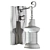 Vintage Black Metal Lantern Sconce 3D model small image 4