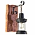 Vintage Black Metal Lantern Sconce 3D model small image 5