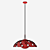 Elegant Black Gold Pendant Light 3D model small image 4