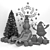 Festive Christmas Decor Set 3D model small image 5