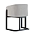 Elegant Olivya Stone Dining Chair 3D model small image 3