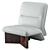 Luxury Ypsilon Armchair: Symmetrical Design, Leather & Ziricote Wood 3D model small image 2