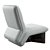 Luxury Ypsilon Armchair: Symmetrical Design, Leather & Ziricote Wood 3D model small image 5