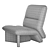 Luxury Ypsilon Armchair: Symmetrical Design, Leather & Ziricote Wood 3D model small image 7