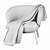 Elegant Penelope Armchair: Timeless Comfort 3D model small image 5