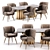 Modern Dining Set: Stylish and Functional 3D model small image 1
