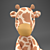 Gentle Giraffe Plush Toy 3D model small image 12