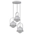 Brass Cluster Pendant Light 3D model small image 2