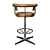 Elevate your space with Daystrom Leather Bar Stool 3D model small image 4