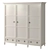 Vilton Three-Door Wardrobe 3D model small image 1