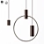 Bronze LED Pendant Set by Makhno 3D model small image 1