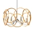 Golden Glow 6-Light Chandelier 3D model small image 1