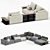 Modular Westside Poliform Sofa 3D model small image 3