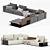 Modular Westside Poliform Sofa 3D model small image 4