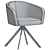 Elegant Metal Support Chair Torino 3D model small image 2