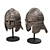 Authentic Medieval European Warrior Helmet 3D model small image 1