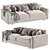 Modern Luxury Rendez Vous Bed 3D model small image 3
