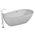 Modern Oval Acrylic Bathtub 3D model small image 3