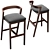 Sleek Venus Bar Stool 3D model small image 6