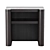 CB2 Port Blackened Wood Nightstand 3D model small image 2