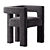 CB2 Stature Black Chair: Modern Elegance for Your Space 3D model small image 1