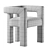 CB2 Stature Black Chair: Modern Elegance for Your Space 3D model small image 3
