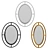 Sleek Oval Wall Mirror - Gallant 3D model small image 1