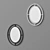 Sleek Oval Wall Mirror - Gallant 3D model small image 2